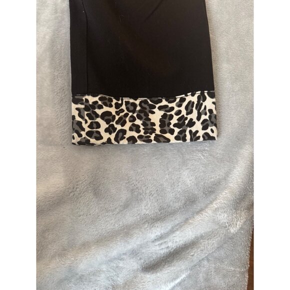 No Boundaries womens size 15  Juniors Black Capri Pants With Leopard Print Cuff - Picture 9 of 16
